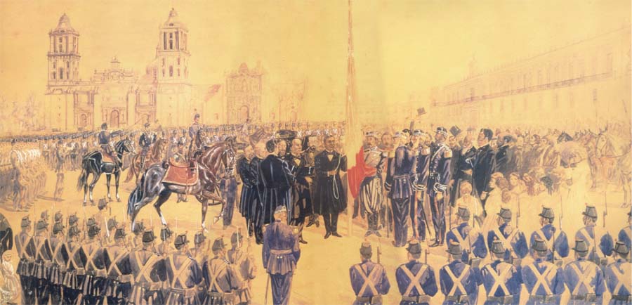 The restauracion of the chinacos, with republican coat and liberal uniform